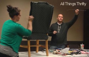 SNAP Conference reupholstery chair All Things Thrifty